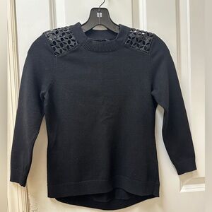 Karen Millen Black Fitted Pullover Sweater Top Size S
